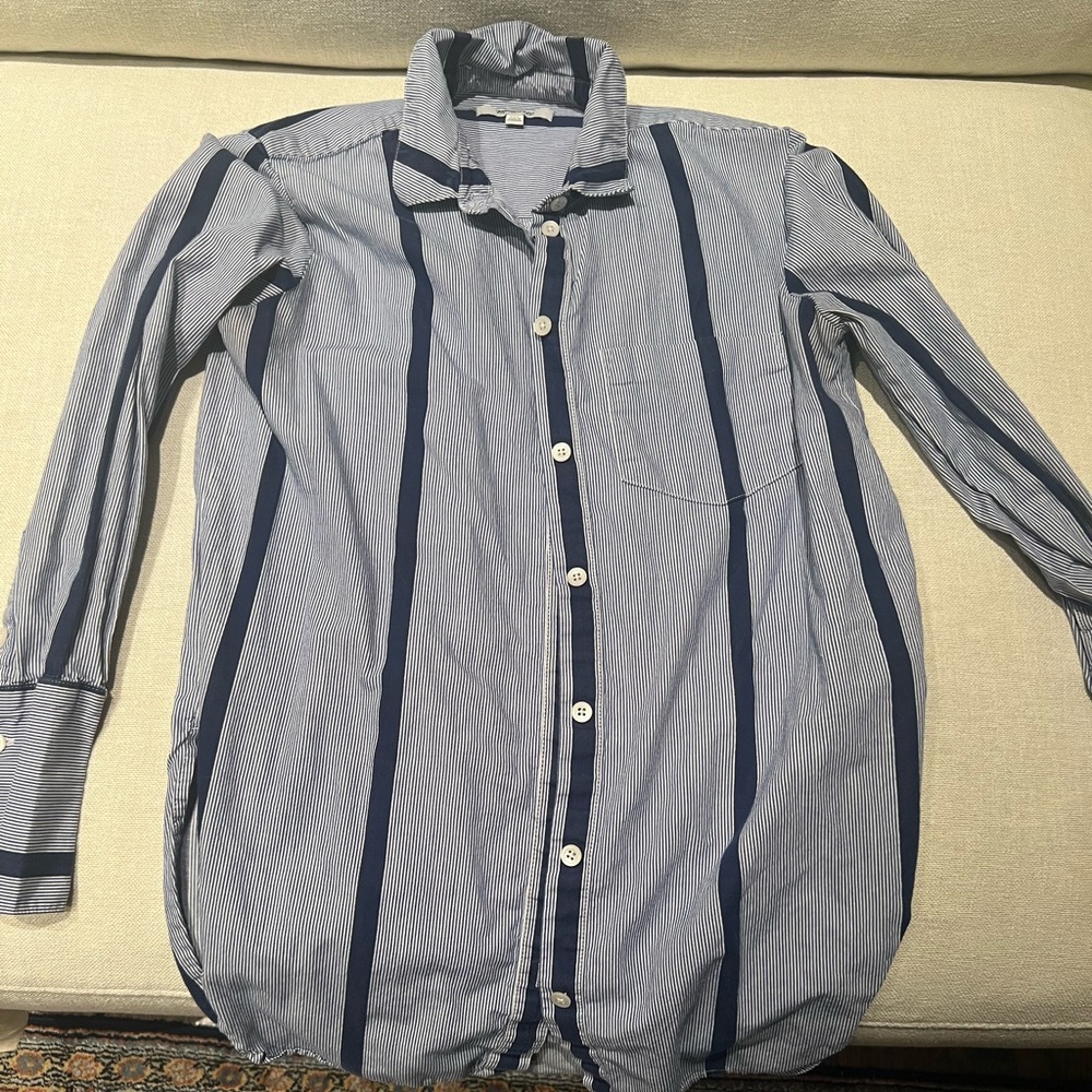 Madewell Long Striped Button Down Shirt